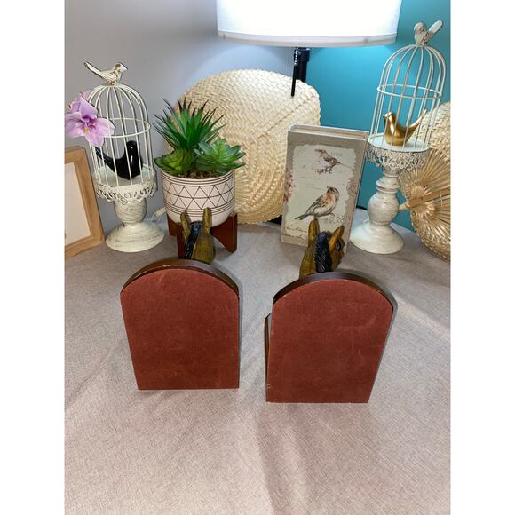 Pair Horse Head Set Bookends Perfect For Bookshelf or Library - Picture 8 of 12